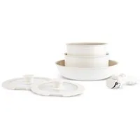 Karaca Topf-Set Karaca Comfort Keramik Kochgeschirrset, 6-teilig, PFAS-frei, Krem