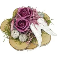 Gestecke Grabschmuck, CreaFlor Home, Höhe 12 cm, Handarbeit, natur, Rosen, H: 12cm