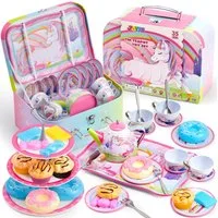 JOYIN Kinder-Wasserkocher JOYIN 35Pcs Teeservice Kinder Einhorn Tee Party Set für Mädchen