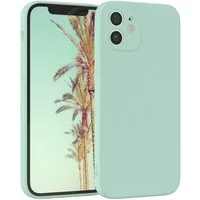 EAZY CASE Handyhülle für Apple iPhone 12 Hülle Silikon 6,1 Zoll, Hülle Silikon kratzfest Smart Slimcover Bumper Case Etui Mint Grün