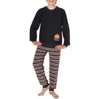 Normann Pyjama Jungen Frottee Pyjama langarm mit Bündchen und Stickerei - 291 13 577