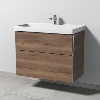 Sanipa 3way Waschtischunterbau zu Villeroy & Boch Avento Waschtisch mit 2 Auszügen, Eiche-Tabak BR62350