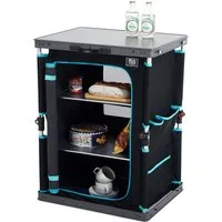 TIMBER RIDGE Campingtisch Faltbar Campingküche, Campingschrank mit 3 Fächern und 30kg Tragkraft (1-St), aus Aluminium und Polyester, 60x50x80cm, schwarz