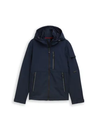 Tom Tailor - Softshell Jacke mit Kapuze sky captain blue - Gr. - M