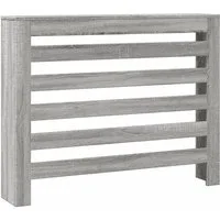 vidaXL Heizkörper Heizkörperverkleidung Grau Sonoma 104x20x82 cm Holzwerkstoff