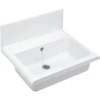 CORNAT Waschbecken, mit Überlauf, Wandausgussbecken, Breite 55 cm