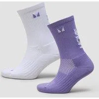 MP Move Club Laufsocken (2er-Pack) - Staubiges Traubenviolett - UK 12-14