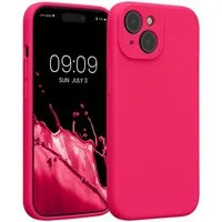 kwmobile Handyhülle Handyhülle für Apple iPhone 15 Hülle, Hülle Silikon gummiert - Handyhülle - Handy Case in Neon Pink