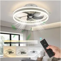 WILGOON Deckenventilator 36W Ventilator Deckenleuchte, 6 Geschwindigkeiten, Mit Fernbedienung, Ventilatorlicht Für Wohnzimmer Schlafzimmer Esszimmer