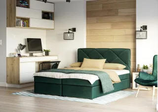 Boxspringbett Schlafzimmerbett MILTON 140x200cm Grün