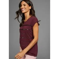 Laura Scott T-Shirt figurumspielende Passform, Rundhalsausschnitt