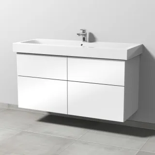 Sanipa 3way Waschtischunterbau zu Geberit iCon Waschtisch mit 4 Auszügen, Weiß-Glanz SF65578