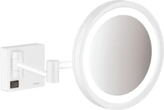 Hansgrohe Rasierspiegel AddStoris mattweiss mit LED Licht, 41790700 41790700