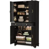 SeedWave Buffet 181cm Küchenschrank mit Verstellbaren Fächer, Ausziehbaren Tabletts Moderner Hochschrank mit Türablagen, 2 Schubladen