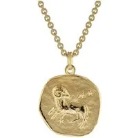 trendor Kette mit Anhänger Widder Ø 20 mm Herren-Gold auf Silber