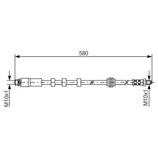 Bosch Bremsschlauch vorne BMW 5er E60 6er E63
