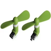XLAYER Mini USB-Ventilator Ventilator XLayer Colour Line Mini Fan 2-in-1 Micro USB & USB