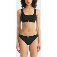 adidas Originals Bralette Microterrot Monogram elastischer Bund, Allover-Logo, weich, breite Träger
