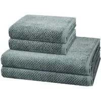 Cawö Handtuch Set Pure, Walkfrottee (Spar-Set, 4-St), 2 X Handtuch 2 X Duschtuch im Set - Baumwolle - Saugstark