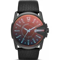 Diesel Quarzuhr MASTER CHIEF DZ1657, Armbanduhr, Herrenuhr, mit irisierendem Mineralglas, Lederarmband