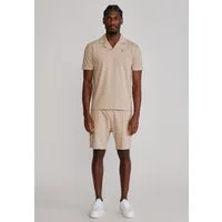Siksilk Poloshirt SikSilk Herren Beige Polo and Shorts Set