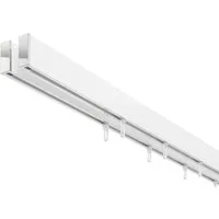 DécoProfi Innenlaufschiene Gardinenstange eckig ABOVE 2-läufig, Deckenträger, verschraubt, Aluminium / Zinkguss, Set komplett