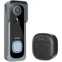 TWUFY Smart Home Türklingel 2K Kabellose Video Türklingel mit Kamera & Akku, 166° Blickwinkel (Außenbereich, Aussen, Drinnen, OTA-Upgrades, 4800mAh Akku, Kabellose Installation, 2,4-GHz-WiFi, Zwei-Wege-Audio, 3MP Auflösung, Nachtsicht, KI-Bewegungser
