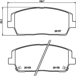 Hella Bremsbel?ge vorne Hyundai Santa Kia Sorento 8DB355040-011