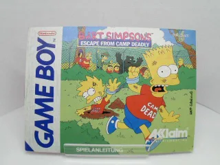 Bart Simpsons: Escape from Camp Deadly [Nintendo Game Boy] Anleitung