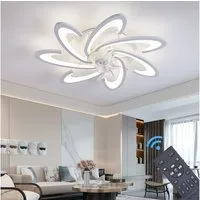 Eurohandisplay Deckenventilator Deckenventilator LED Beleuchtung Deckenlampe Fernbedienung, Mit Fernbedienung einstellbar