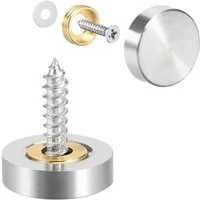 BAYLI Regal 20er Set Spiegel Schrauben mit Kappen, 19mm Zierschrauben mit Abdeckk