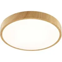 Brilliant LED Deckenleuchte Teranon, LED fest integriert, Warmweiß, Holzoptik, 3000 K, braun/weiß