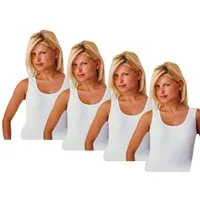 TEXEMP Tanktop 2 bis 6 Damen Unterhemd Top Baumwolle Tank Shirt Lady Damentop Träger (6-tlg)