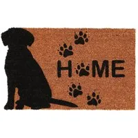 esschert design Fußmatte, Rechteckig, Höhe: 1,5 mm, Höhe: 1,5cm, Farbe: Naturfarben, Motiv: Hund