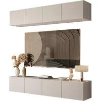 Lookway Wohnwand COLGANTE KASCHMIR mit LED, Fronten in Matt