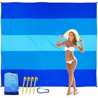 Picknickdecke Stranddecke Sandfrei Wasserdicht, Super Groß 210cm x 200cm, Diwzbyn, Strandmatte, Ultraleicht und Tragbar Picknickdecke