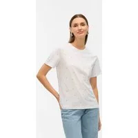 Vero Moda Kurzarmshirt VMPAULINA AOP SS T-SHIRT GA JRS NOOS Baumwolle, regular fit