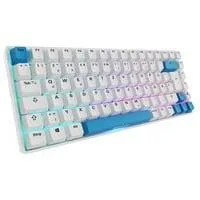 SKILLER SGK50 S3 PBT, Gaming-Tastatur weiß/hellblau, DE-Layout, Gateron G Pro 3.0 Yellow