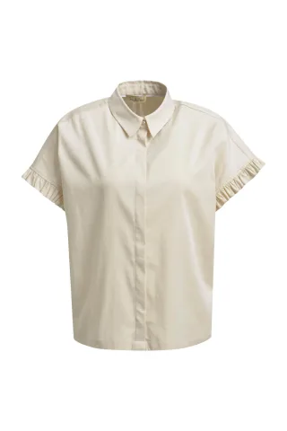 Smith&Soul - Blouse with Ruffle slv beige - Gr. - XS