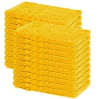 Lavea Waschhandschuh 20er Set Waschhandschuhe, 15 x 21 cm, Elena-Frottierserie, Waschlappen, (20-St), 500 g/m² Frottier, weich & saugstark, pflegeleicht