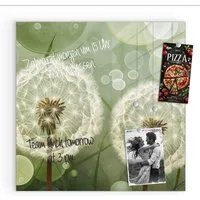 Primedeco Magnettafel Glas Löwenzahnzarte Blüten Pinnwand Whiteboard beschreibbar, (Inklusive Stift, Magnete und Montagematerial, 1-tlg., 9 verschiedene Größen), Magnetisch und Beschreibbar