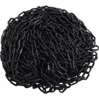vidaXL Absperrpfosten Absperrkette Schwarz 30 m Ø4 mm Kunststoff