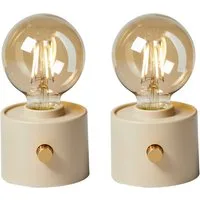 Northpoint LED Nachttischlampe Vintage Akku LED Tischlampe mit USB-C dimmbar