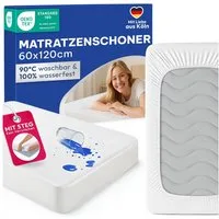 Matratzenschoner Wasserdichter - Atmungsaktive Matratzenauflage Blumtal, mit Spannfixierung - ohne Knistern, Oeko Tex Zertifiziert