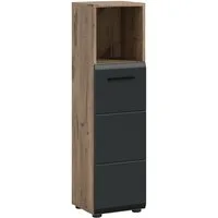 furnling Stauraumschrank Ivy Compact Midischrank mit offener Ablage & Tür, platzsparender Badschrank