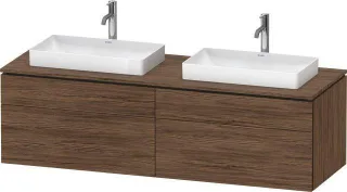 Duravit L-Cube Konsolenwaschtischunterbau wandhängend Nussbaum dunkel Matt 1620x550x482 mm - LC4873B LC4873B21210000