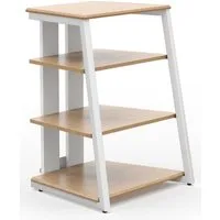 FITUEYES TV-Regal HIFI-Rack mit höhenverstellbaren Einlegeböden, ca. 78 cm hoch, mit verstellbaren Füßen, wasserabweisend