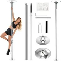 kehot Pole Dance Stange Pole Dance Stange 223,5 bis 274,5 cm Höhenverstellbar,200 kg belastbar, Statisch & Rotierend, Tanzstange aus Stahl, Tragbar,Abnehmbar, 200 kg