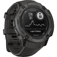Instinct 2X Solar, Smartwatch dunkelgrau, 55 mm, Silikon-Armband