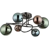 GLOBO LIGHTING LED Deckenleuchte RIHA, Leuchtmittel wechselbar, Warmweiß, Deckenlampe, Glas, Wohnzimmer, Esszimmer